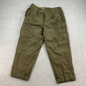 Vintage Alois Heiss KG Wool Military Pants Size 38x28 Heavy Duty Warm Winter